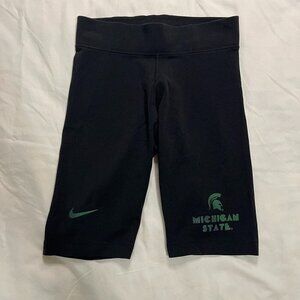 Nike Dri-Fit Black Michigan State MSU Bike Shorts | Size S